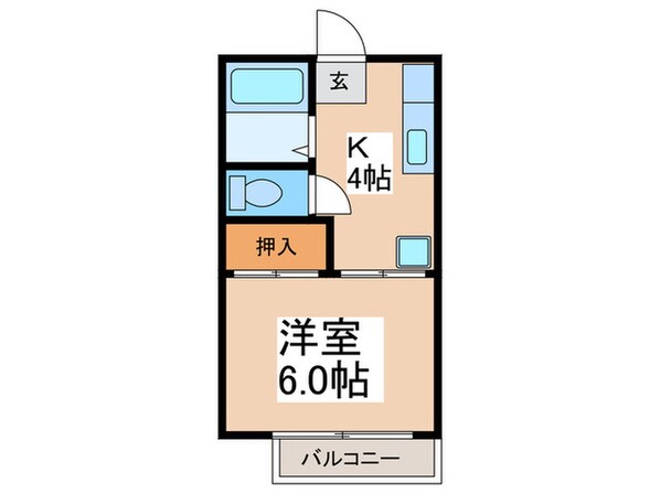 アンフィニ大野Ｂの物件間取画像